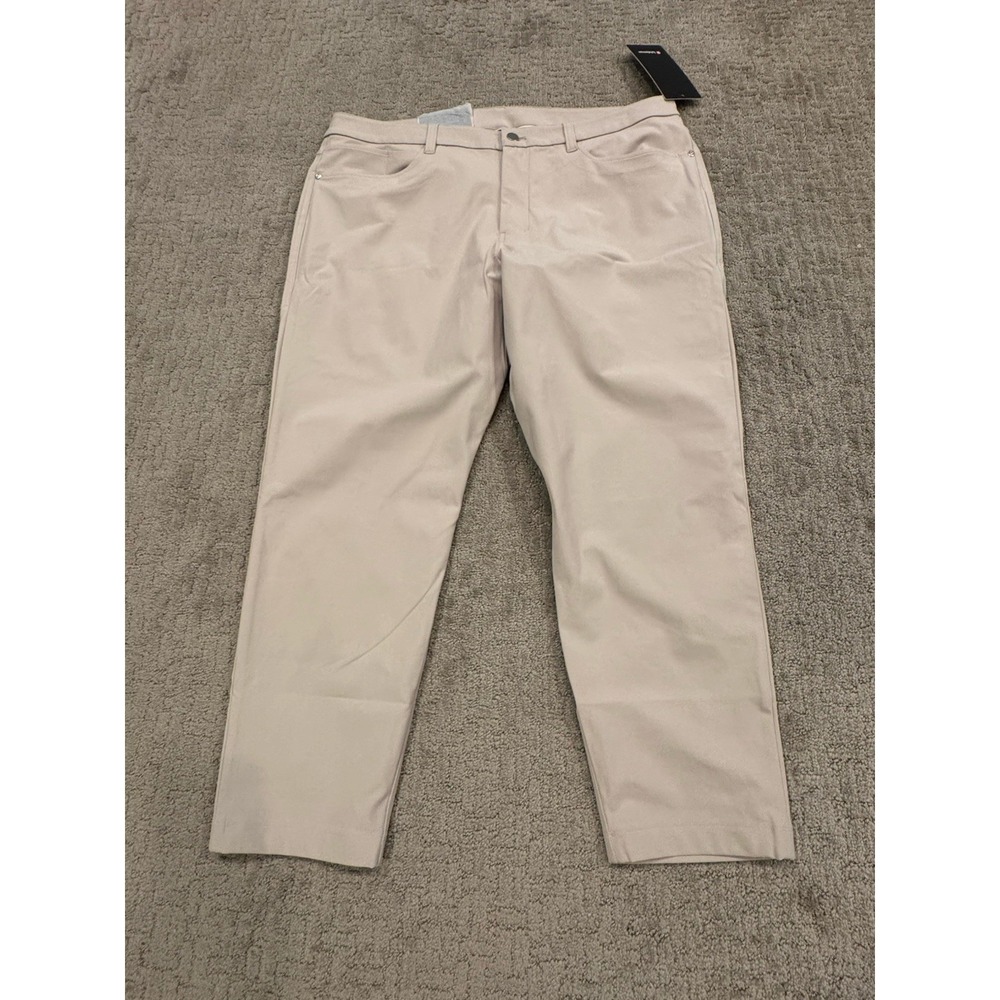Lululemon ABC Pants NWT 38x28 Beige Slim Fit Warpstreme Stretch Athleisure (X1)